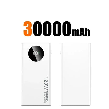 50000mAh Power Bank 120W High Capacity Fast Charging Powerbank Portable Capacity External Battery Charger For All Phones New